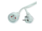VALUE Extension Cable with 3P. Connectors, UTE Version, AC 230V, white, 3 m