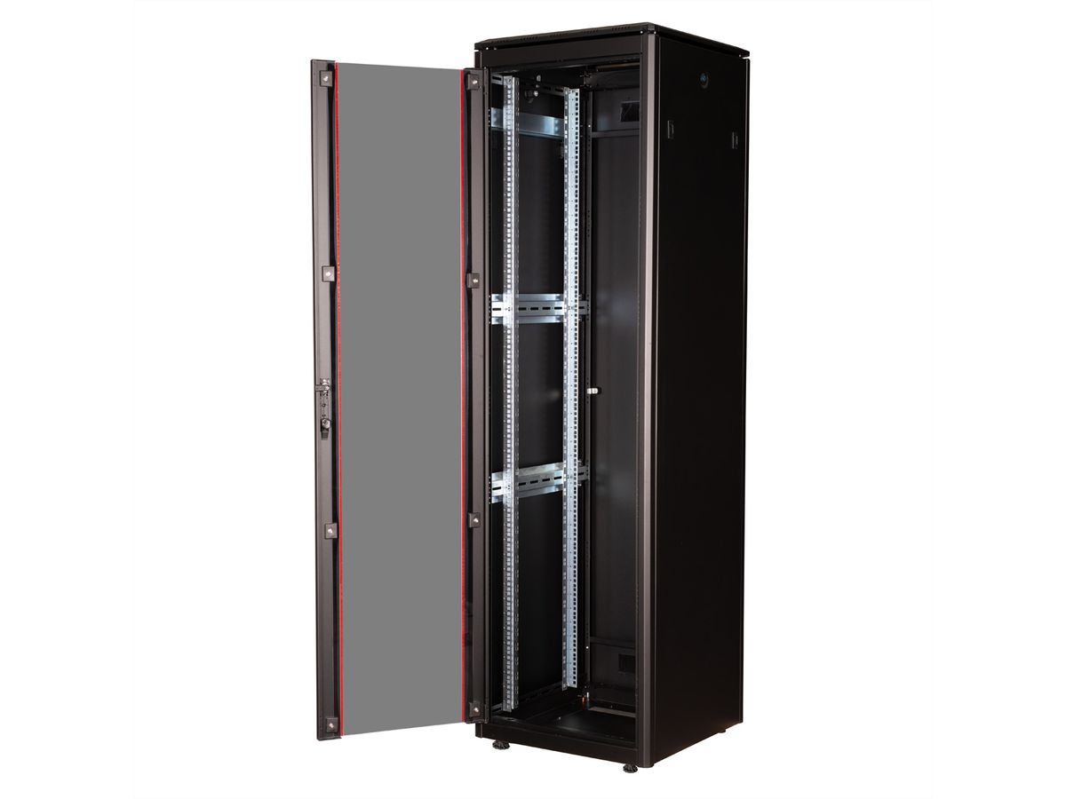 ROLINE 19-inch netwerkkast Pro 42 U, 600x600 BxD Glazen deur zwart