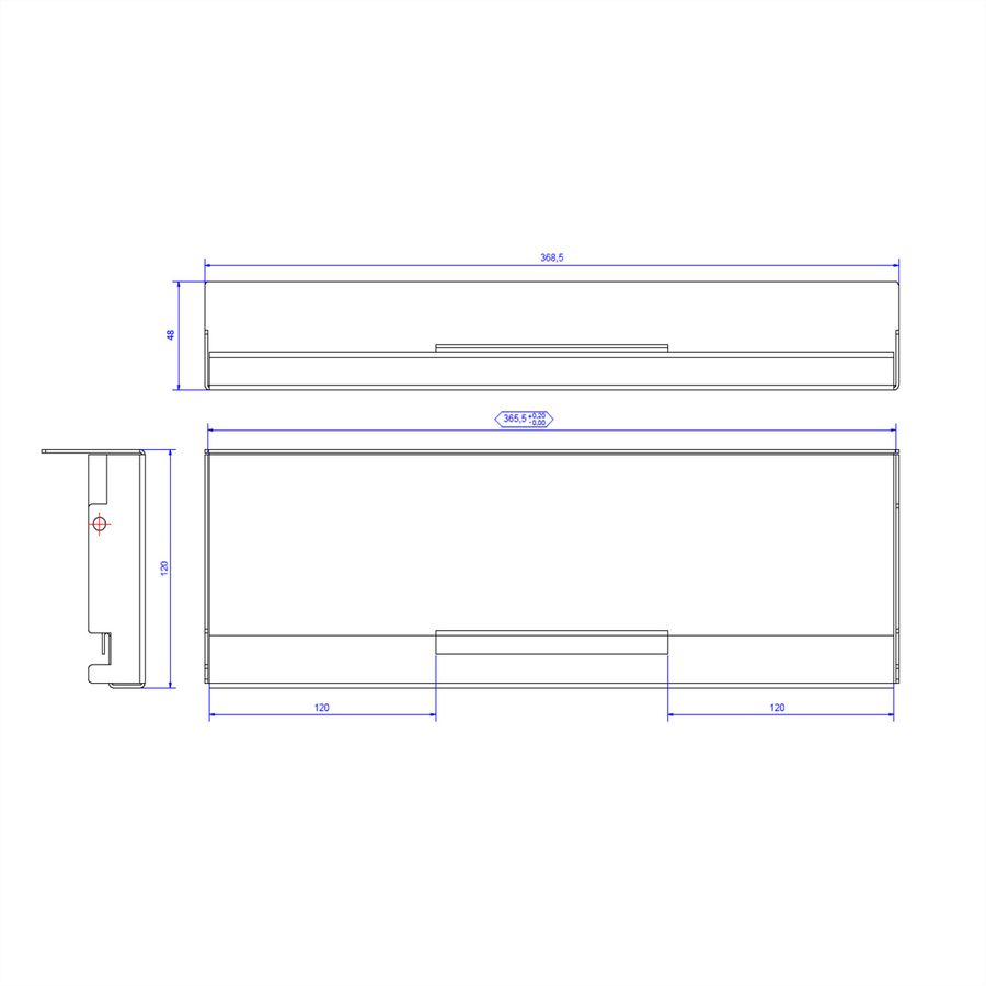 BACHMANN CONI HOUDER 6-voudig zwart RAL9005