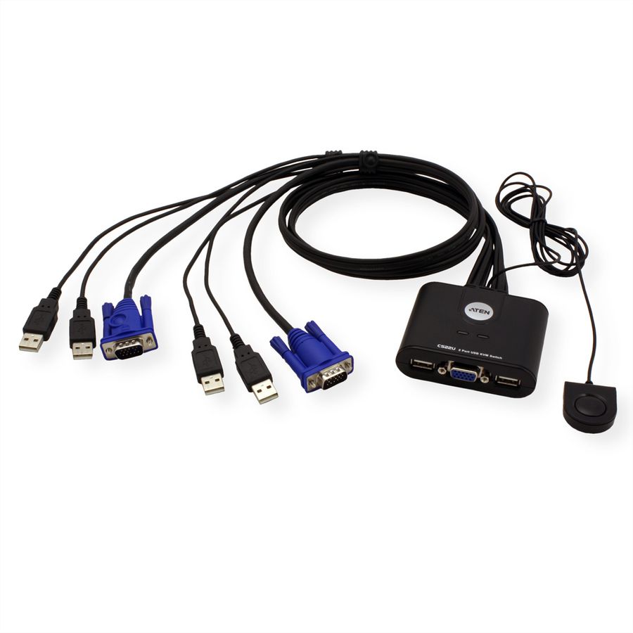 ATEN CS22U KVM Switch VGA, USB, 2-Poorts