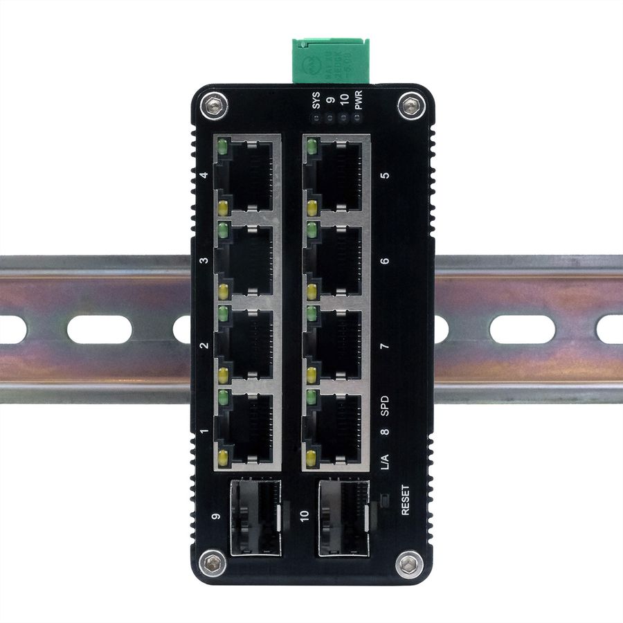 EXSYS EX-62035M-SFP 10-poorts industriële gigabit miniswitch Web Managed