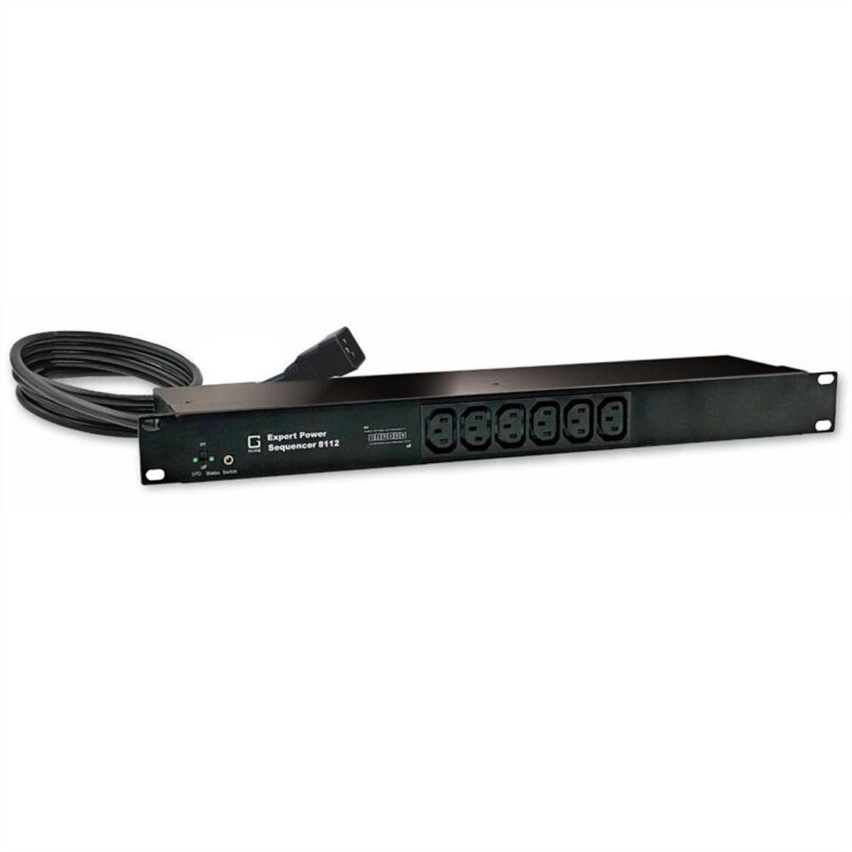 GUDE 8112-6 Expert Power Sequenzer 6x C13 mit Überspannungsschutz und Netzfilter , Anschluß C19