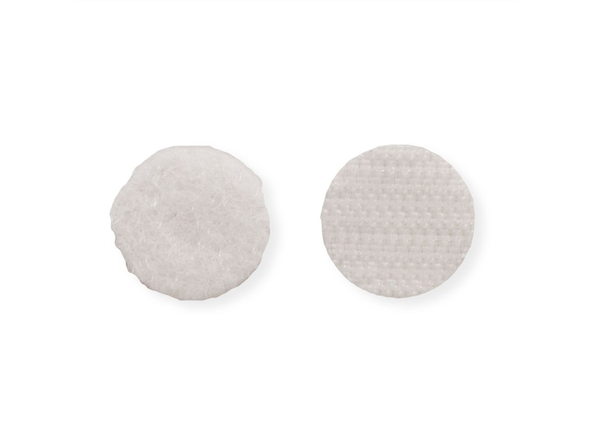 VELCRO® klittenbandstippen zelfklevend haken en lussen 16 mm x 16 sets Wit