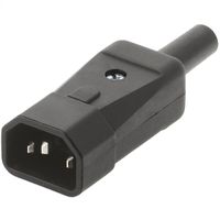 BACHMANN IEC320 C14 plug 10A/250VAC, Screw connection, black
