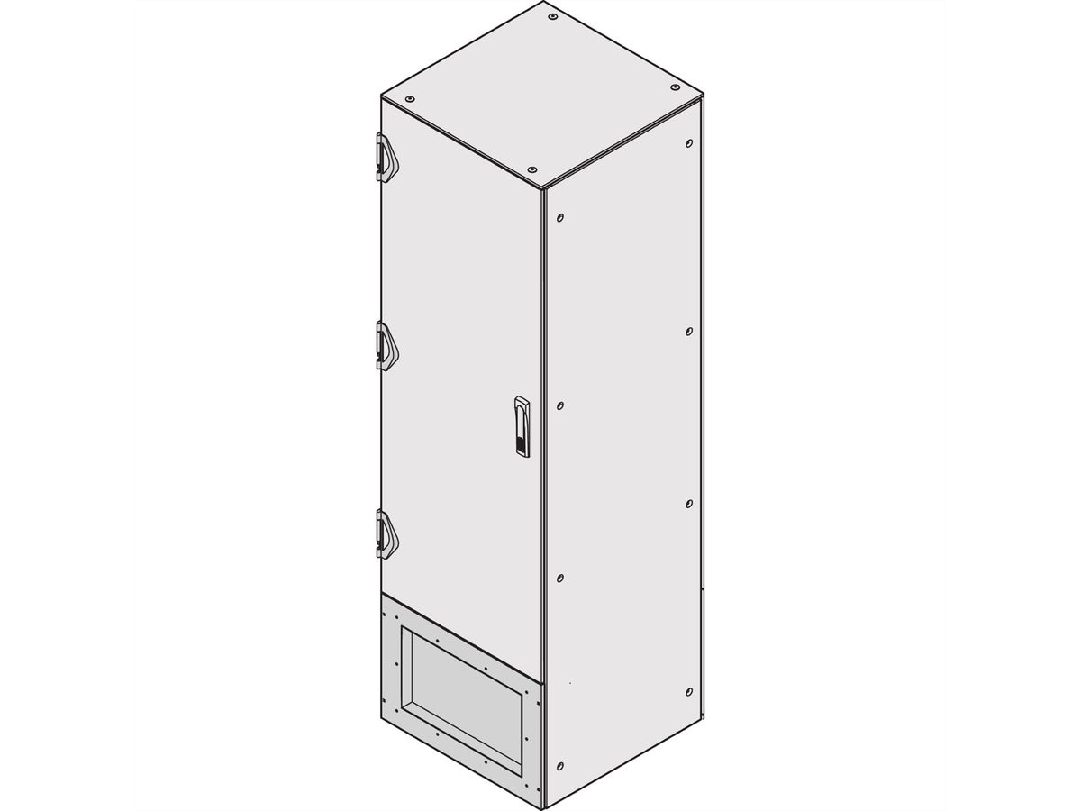 SCHROFF Varistar EMC aansluitplaat, IP55, inbouw, RAL 7035, 400H 600D