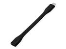 ROLINE USB4 Gen3x2 Cable, PD (Power Delivery) 20V5A, with Emark, C-C, M/F, black, 11.5 cm