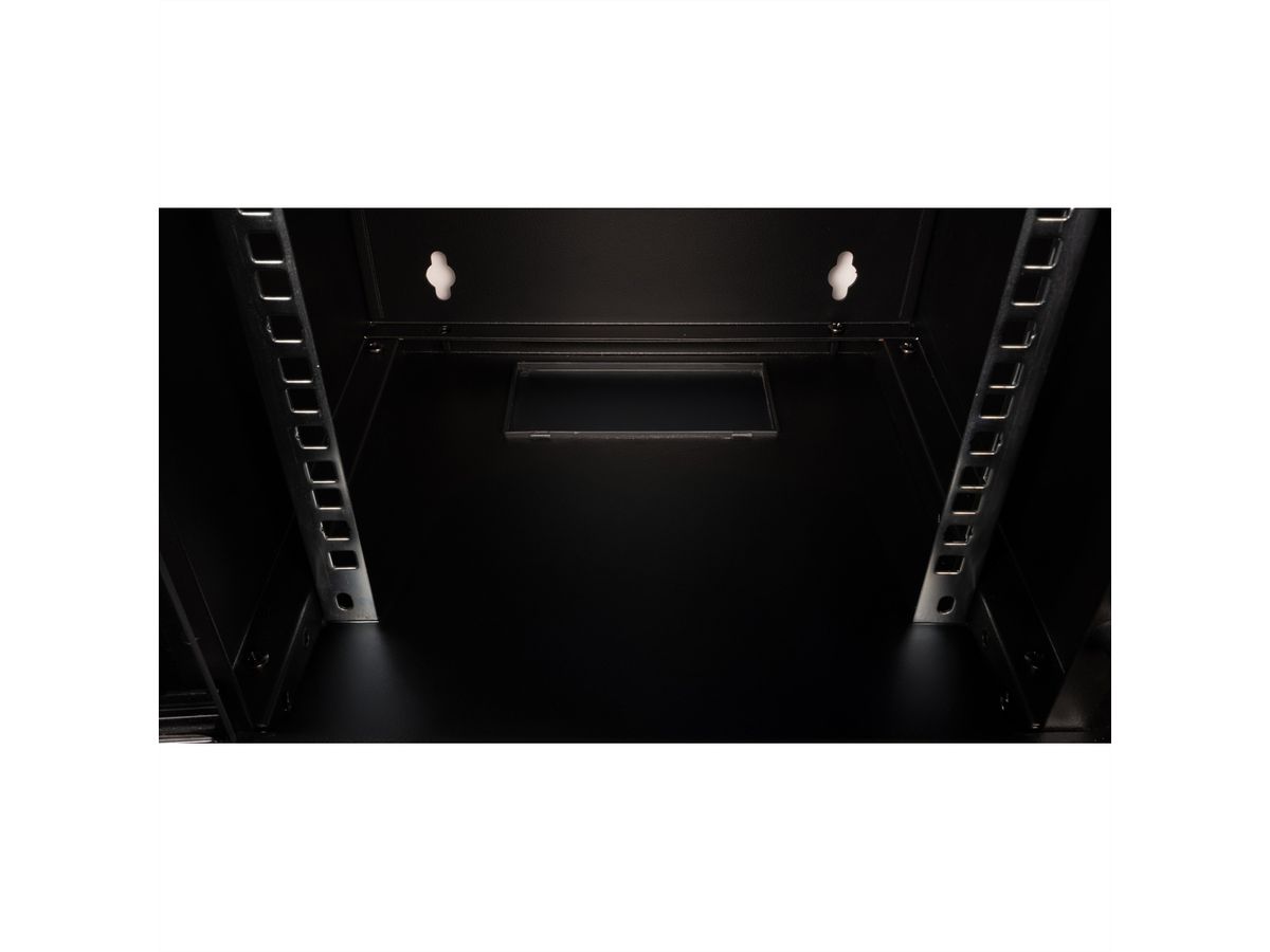 ROLINE 10-inch wandbehuizing 6 U, 312x300 BxD zwart