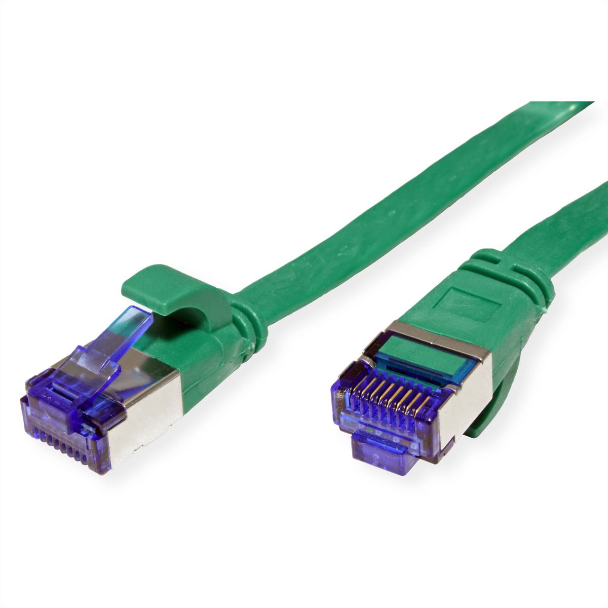 VALUE FTP Patch Cord, Cat.6A (Class EA), extra-flat, green, 5 m