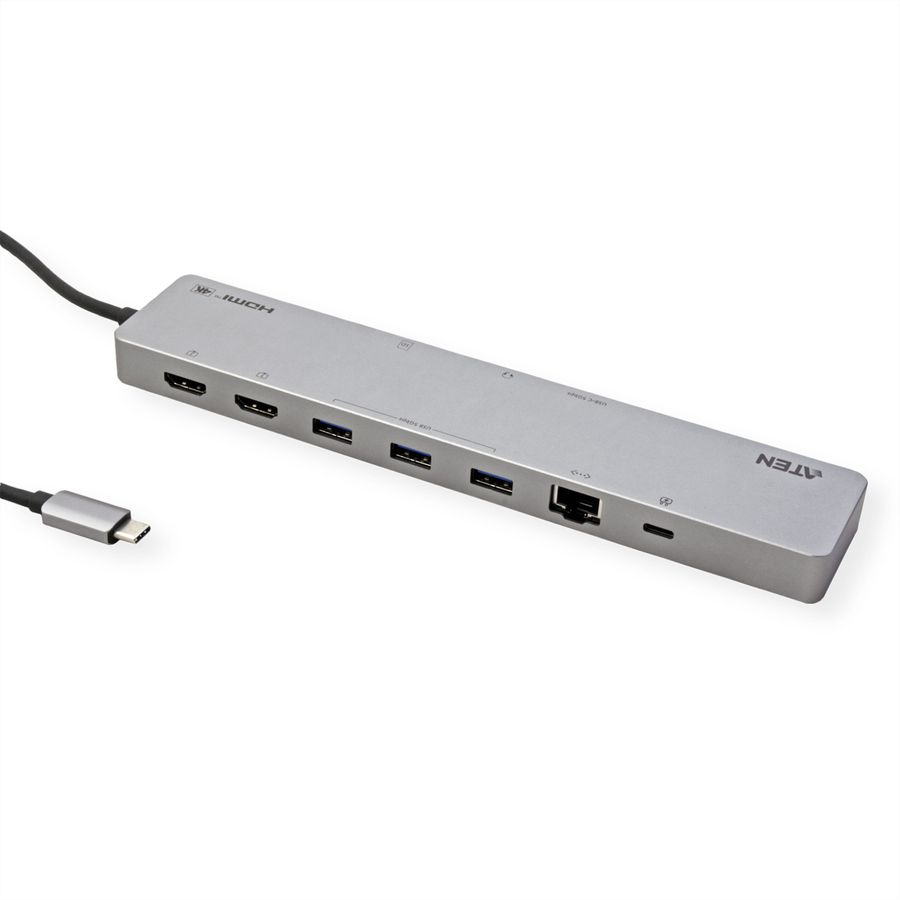 ATEN UH3240 USB-C Dock 4K Dual Display mit Power Passthrough