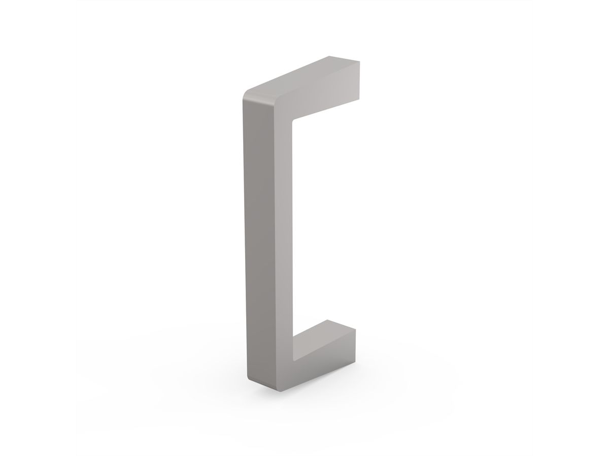 SCHROFF eendelige voorhandgreep, breedte 12,2 mm, blank geanodiseerd, 3 HE