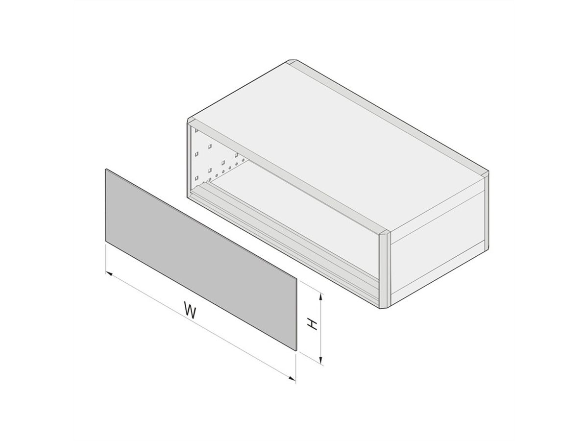 SCHROFF EMC frontpaneel/ backplane, steekbaar, afgeschermd - U-FRONTPL.EMC 3HE 63TE