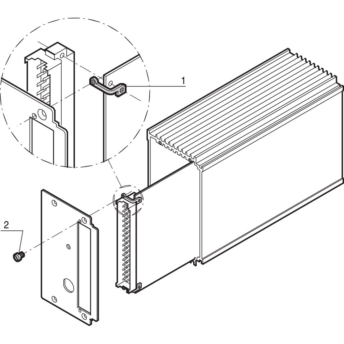 SCHROFF HF Frame Type Plug-In Unit PCB Mounting Bracket, Bottom
