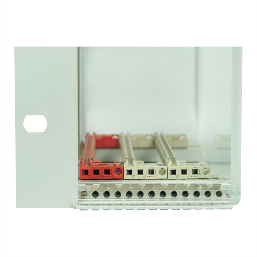 SCHROFF geleiderail met codering voor CompactPCI/ VME64x, PC, 280 mm, 2,5 mm groefbreedte, meerdelig, rood/zilver, 10 stuks