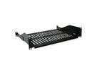 VALUE 19"-Fixed Shelf, 485 x 350mm, 2U, max. 25kg, black