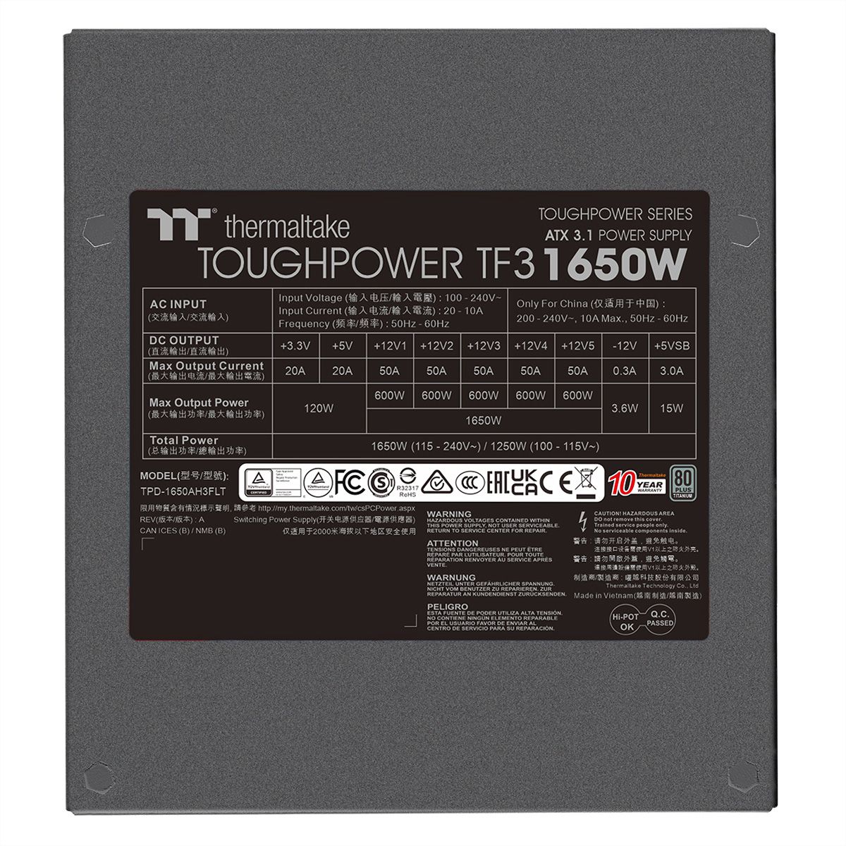 Thermaltake Toughpower TF3 1650W Netzteil