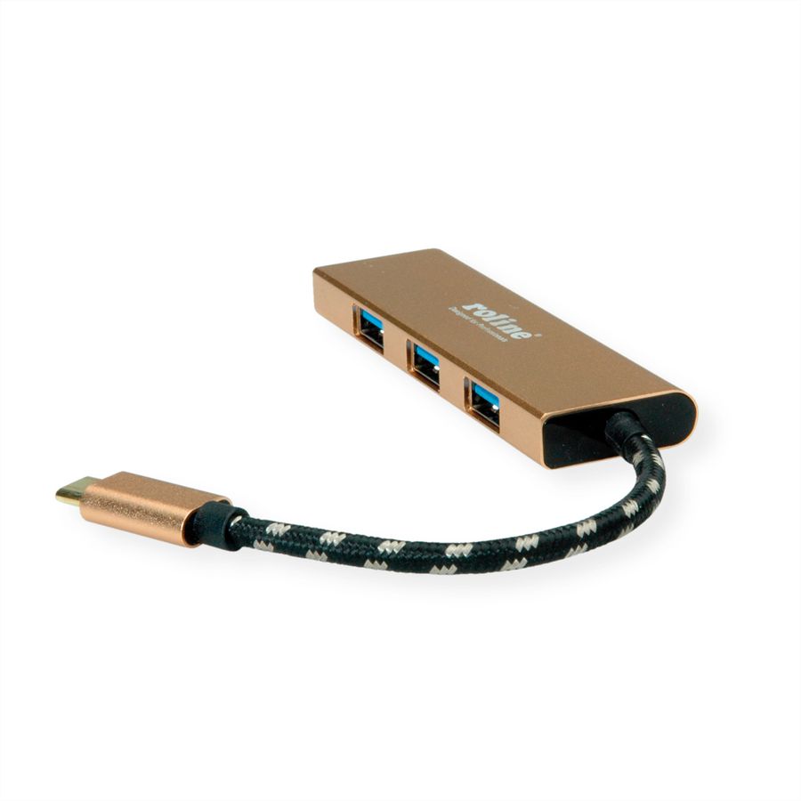 ROLINE GOLD USB 3.2 Gen 1 Hub, 4 poorts, type C aansluitkabel