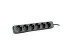 ROLINE Power Strip, 6-way, black, 3 m