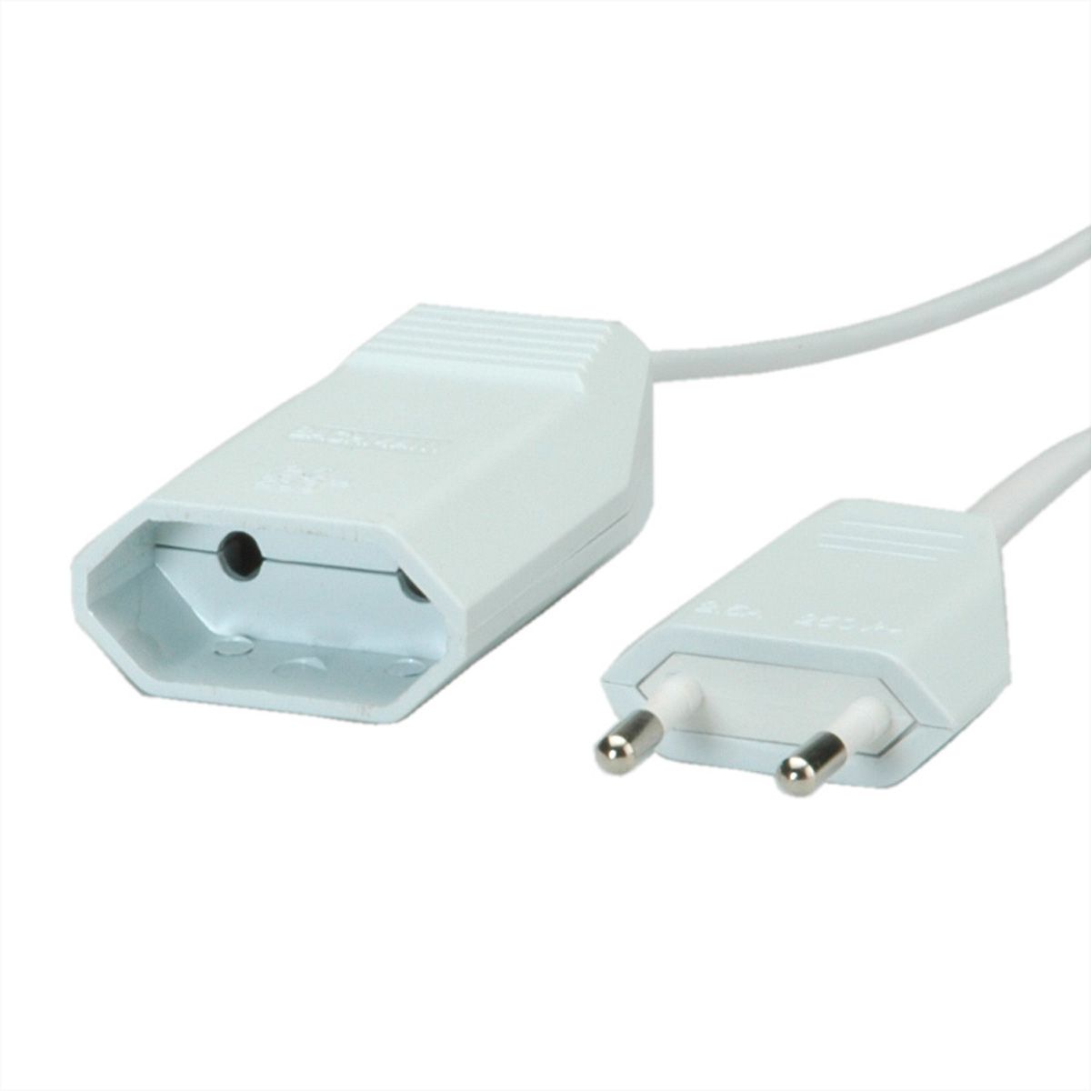 BACHMANN Euro extension lead 230V/2.5A, white, 5 m