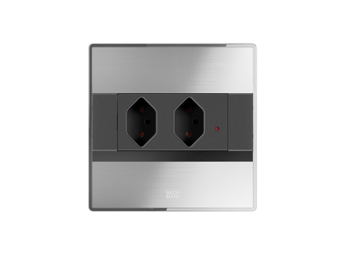 BACHMANN SENSE stainless steel look 2x CH T13, L=2.0m AEH