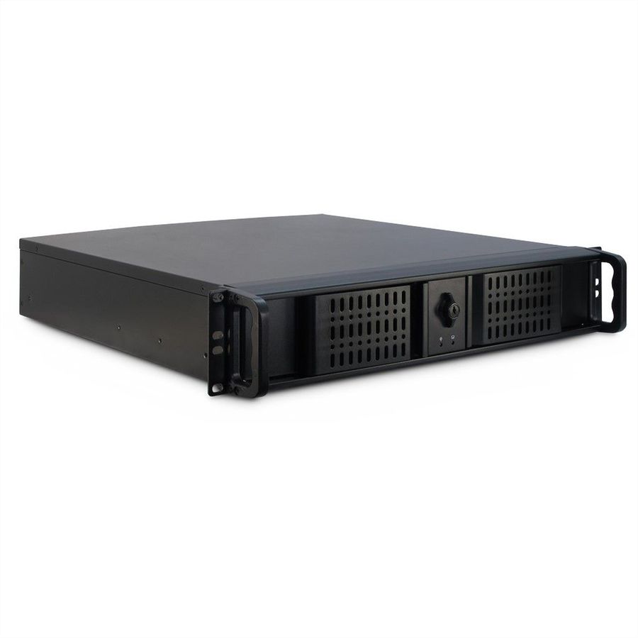 19" serverbehuizing, 2U, kort, IPC 2U 2098-SK, zwart