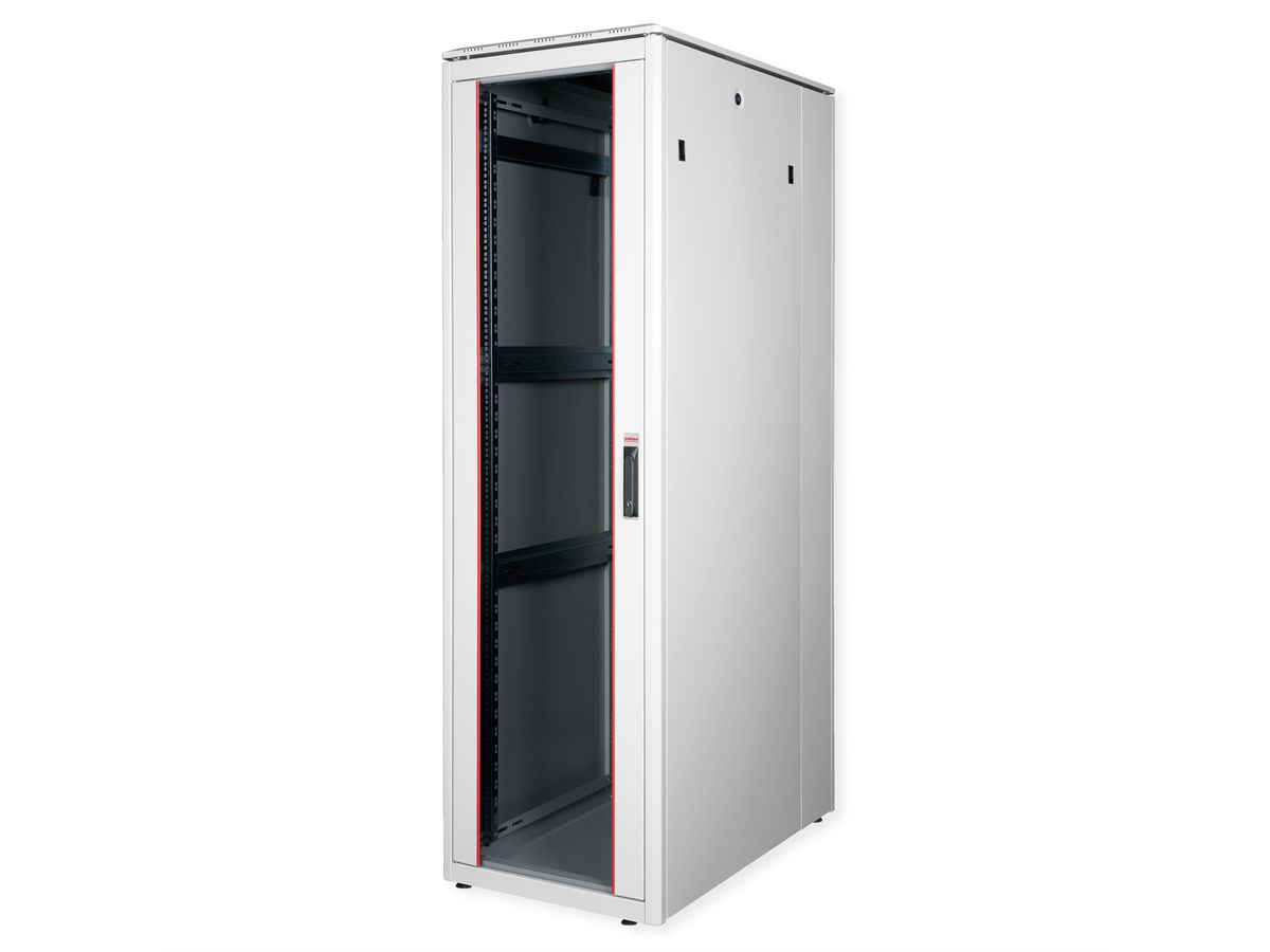 ROLINE 19-inch Network Cabinet Pro 42 U, 600x1000 WxD glass door grey