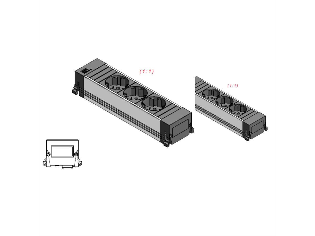 BACHMANN Power Frame 3x beveiligingscontact