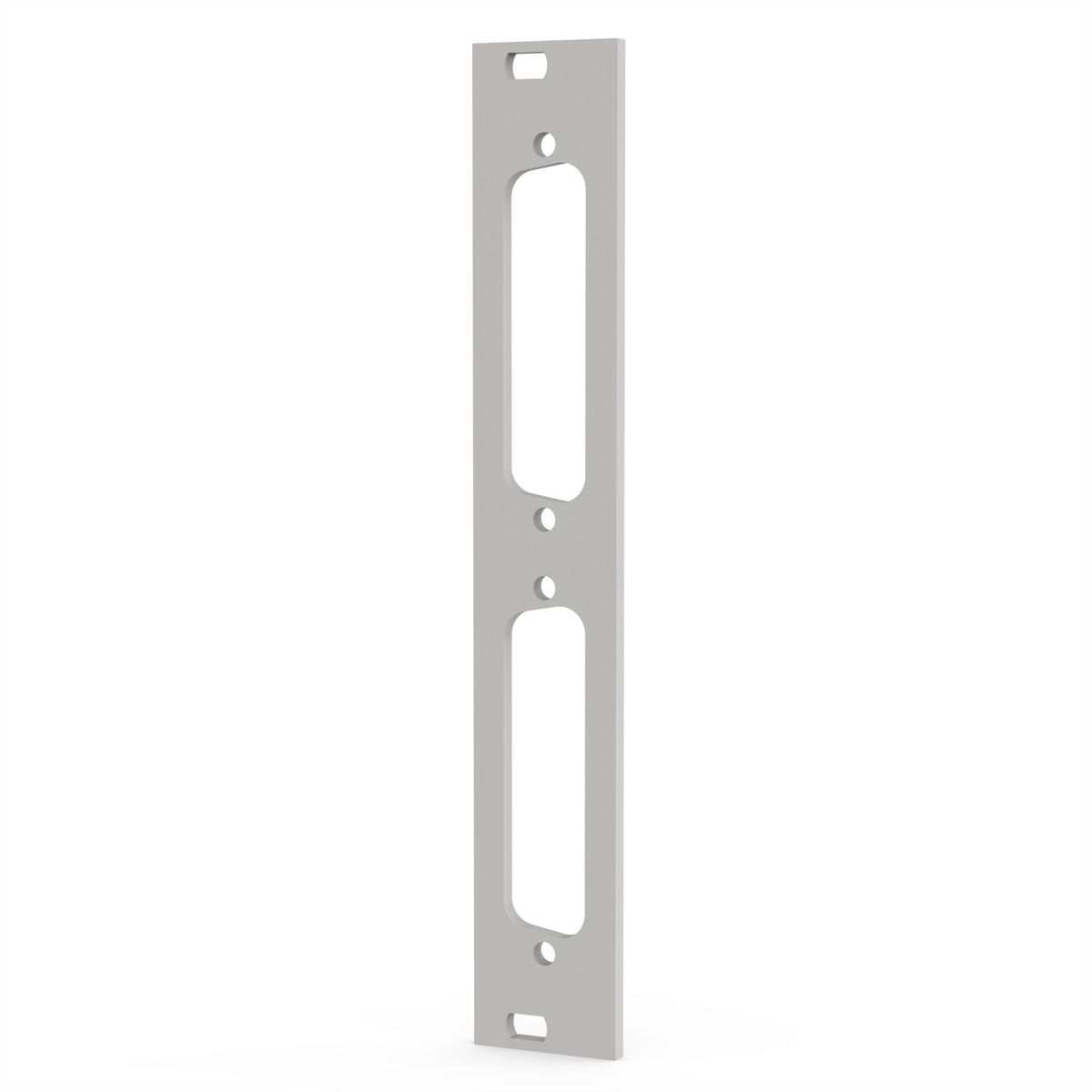 SCHROFF 19" voorpaneel met D-subuitsparing, 2x25-pin, 3U, 4 HP, 2,5 mm, Al, RAL 7035