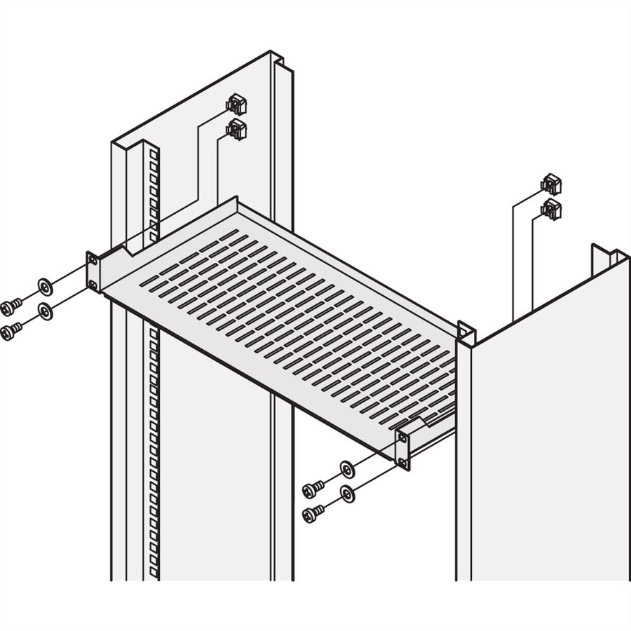SCHROFF Etsirack apparatuur plank, metrisch