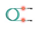 saCon Patch cables LED-Duplex 50/125µm OM3, LC/LC, turquoise, 1 m