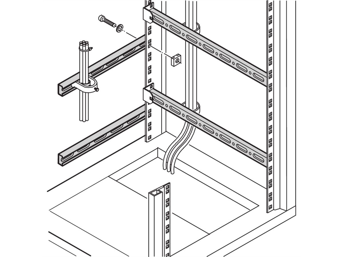 SCHROFF Eurorack C-Rail voor behuizing 800D