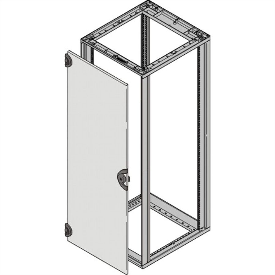 SCHROFF Novastar stalen deur, 180° openingshoek, RAL 7035, 6 HE 553W