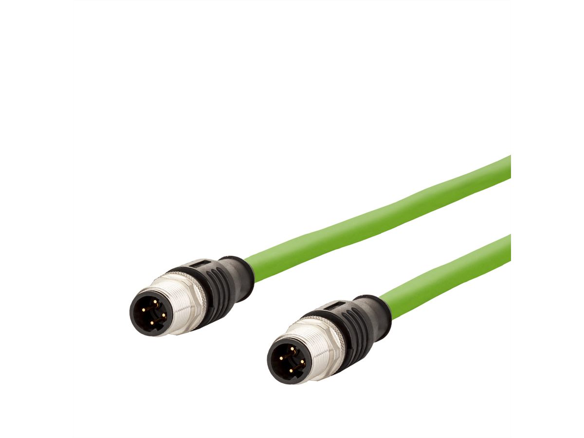 METZ CONNECT Verbindungsleitung M12 ST-M12 ST, 4-polig D-kodiert, 10 m