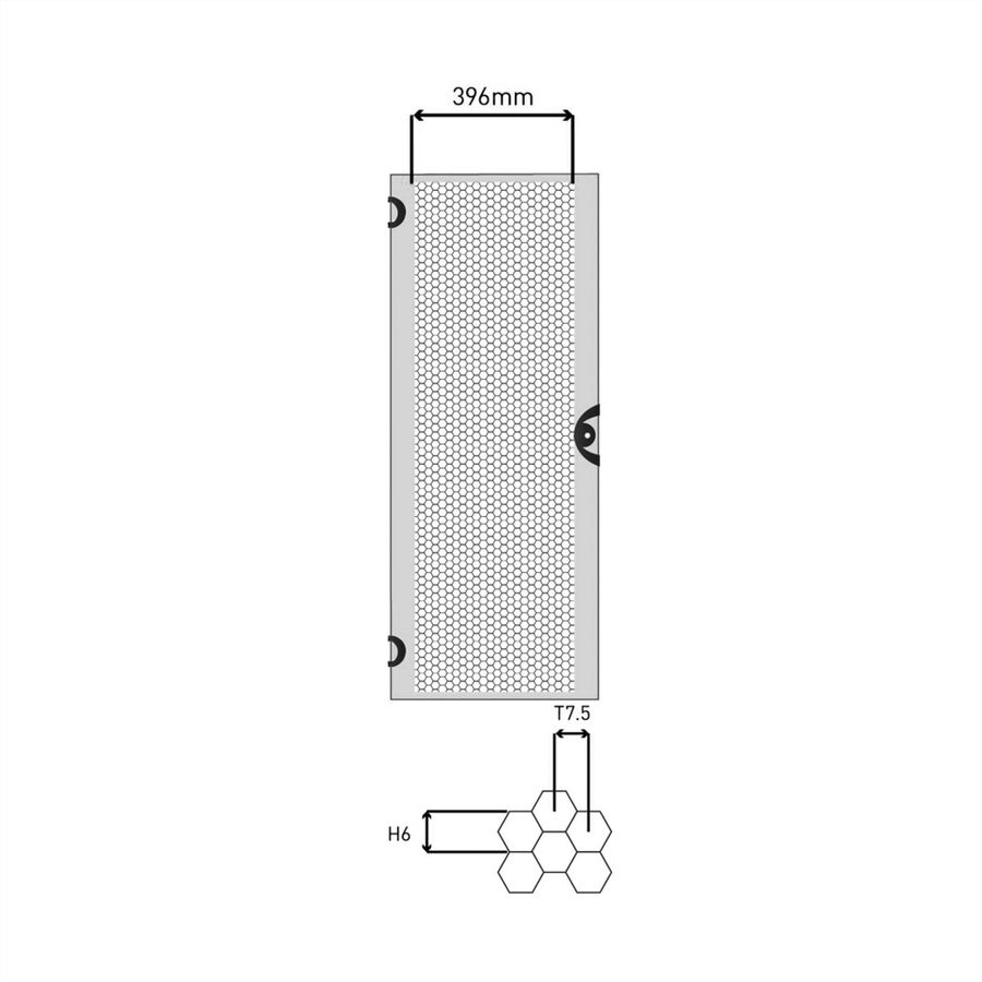 SCHROFF Novastar Perforated Steel Door, 16 U, RAL 7021