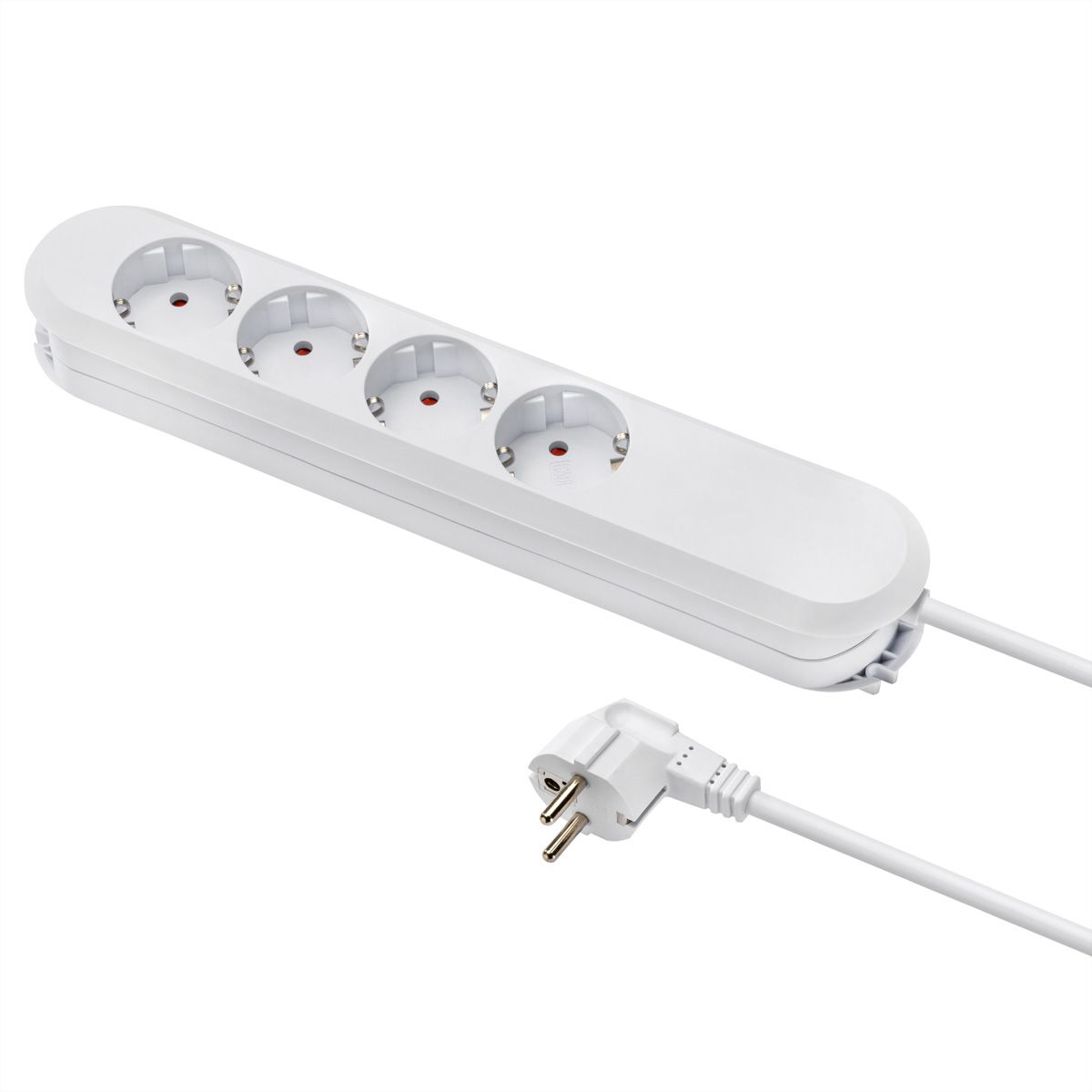 BACHMANN SMART stekkerdoos 4x geaard contact, wit, 1,5 m
