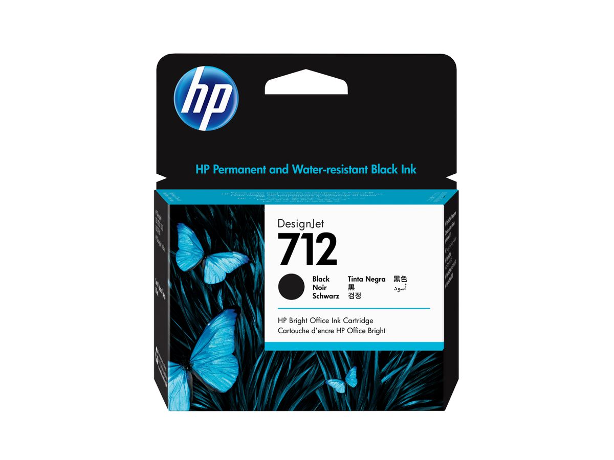 HP 712 80 ml inktcartridge voor DesignJet, zwart