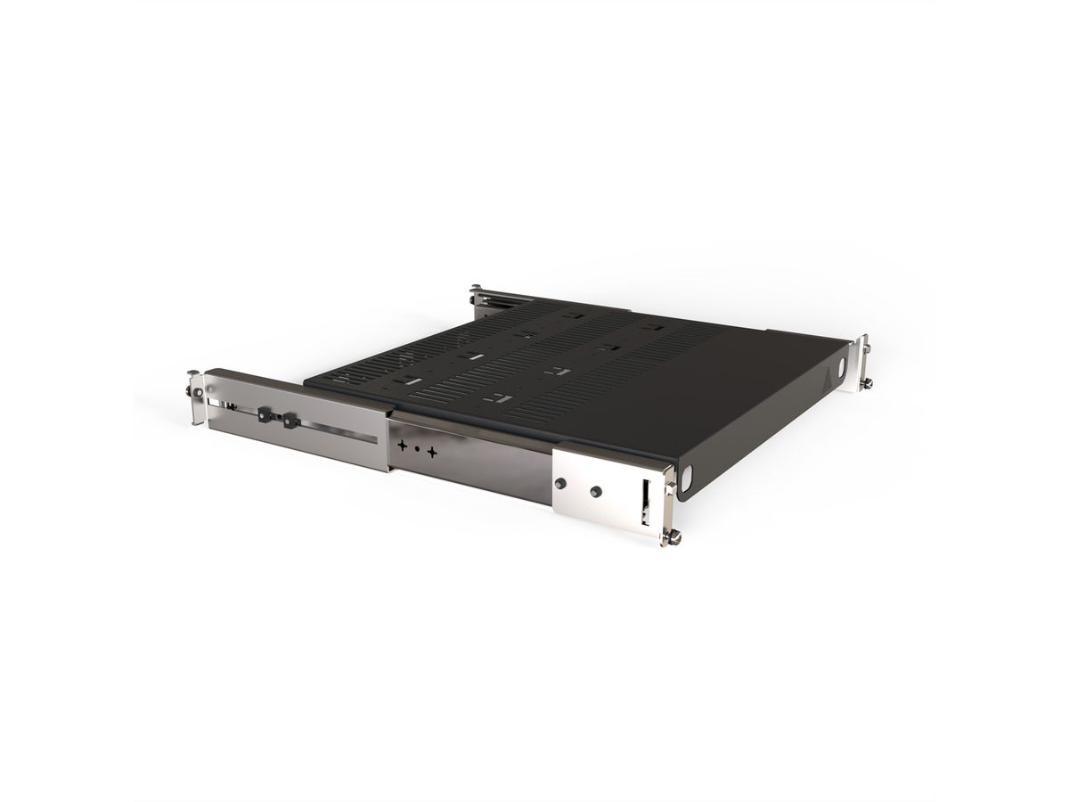 SCHROFF 19" uitschuifbare plank voor Varistar, Novastar, Eurorack, 70 kg, RAL 7021, 553W 600D