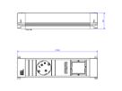 BACHMANN POWER FRAME Small 1x earthing contact 1x USB Charger 1x ABD