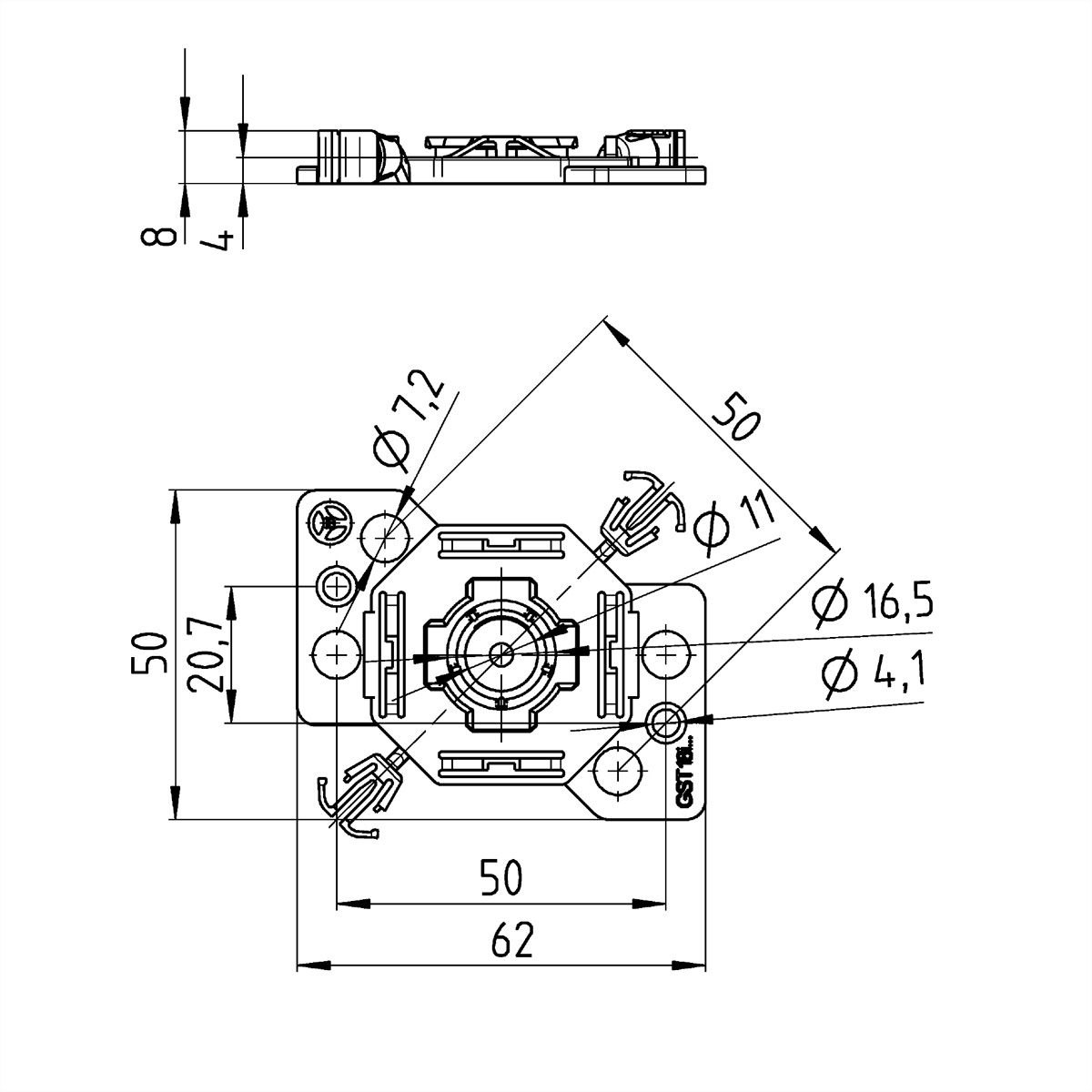 BACHMANN support plate for GST18 distributor