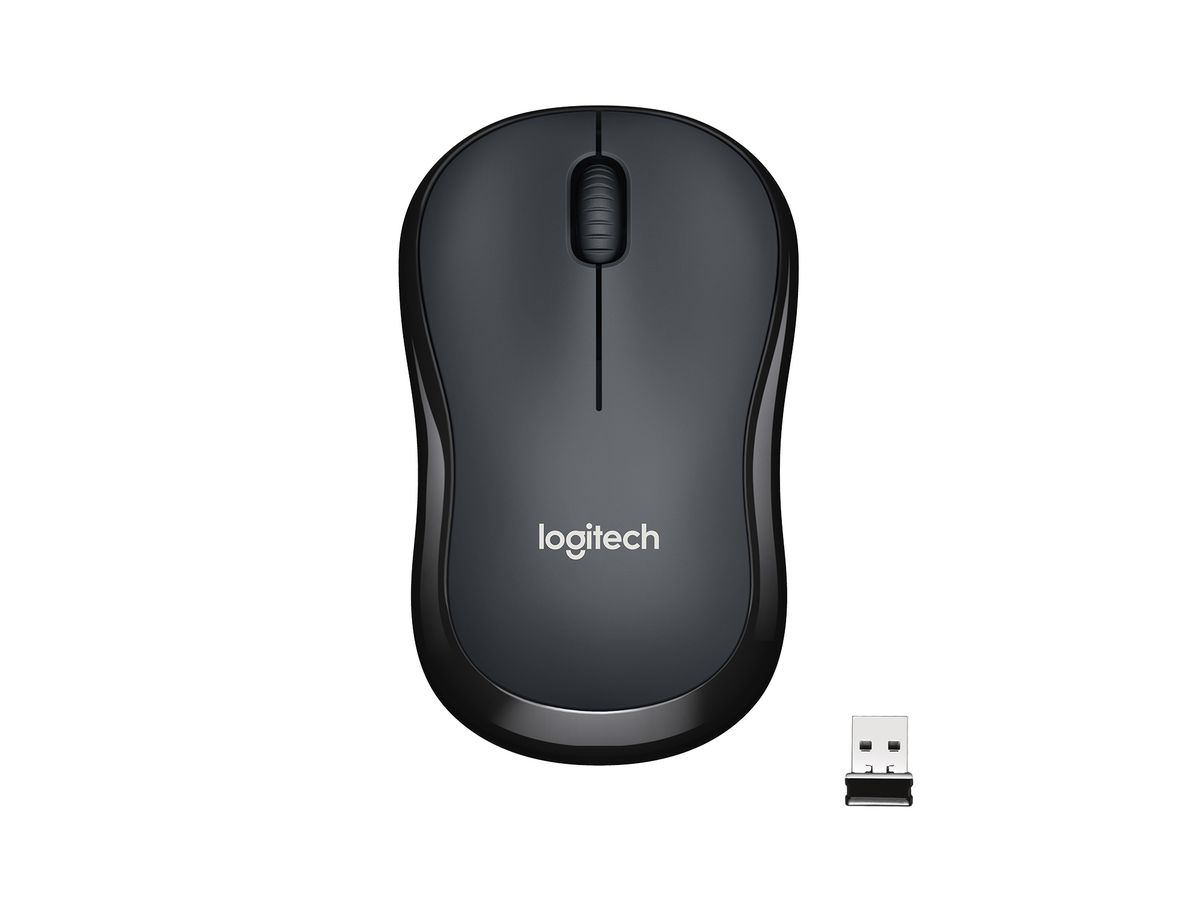 Logitech M220 SILENT kabellose Maus, schwarz / grau