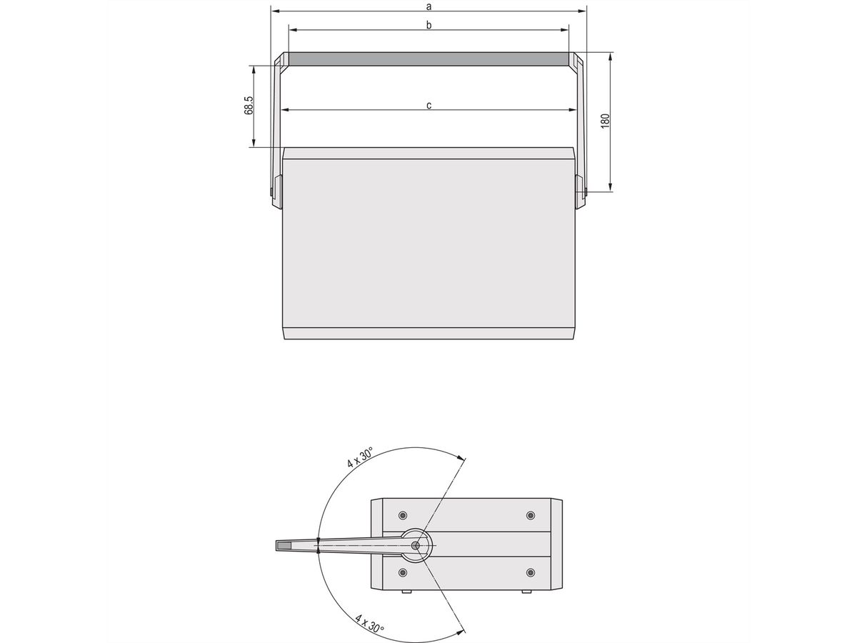 SCHROFF CompacPRO Tip-Up Handle, 2 U, 84 HP