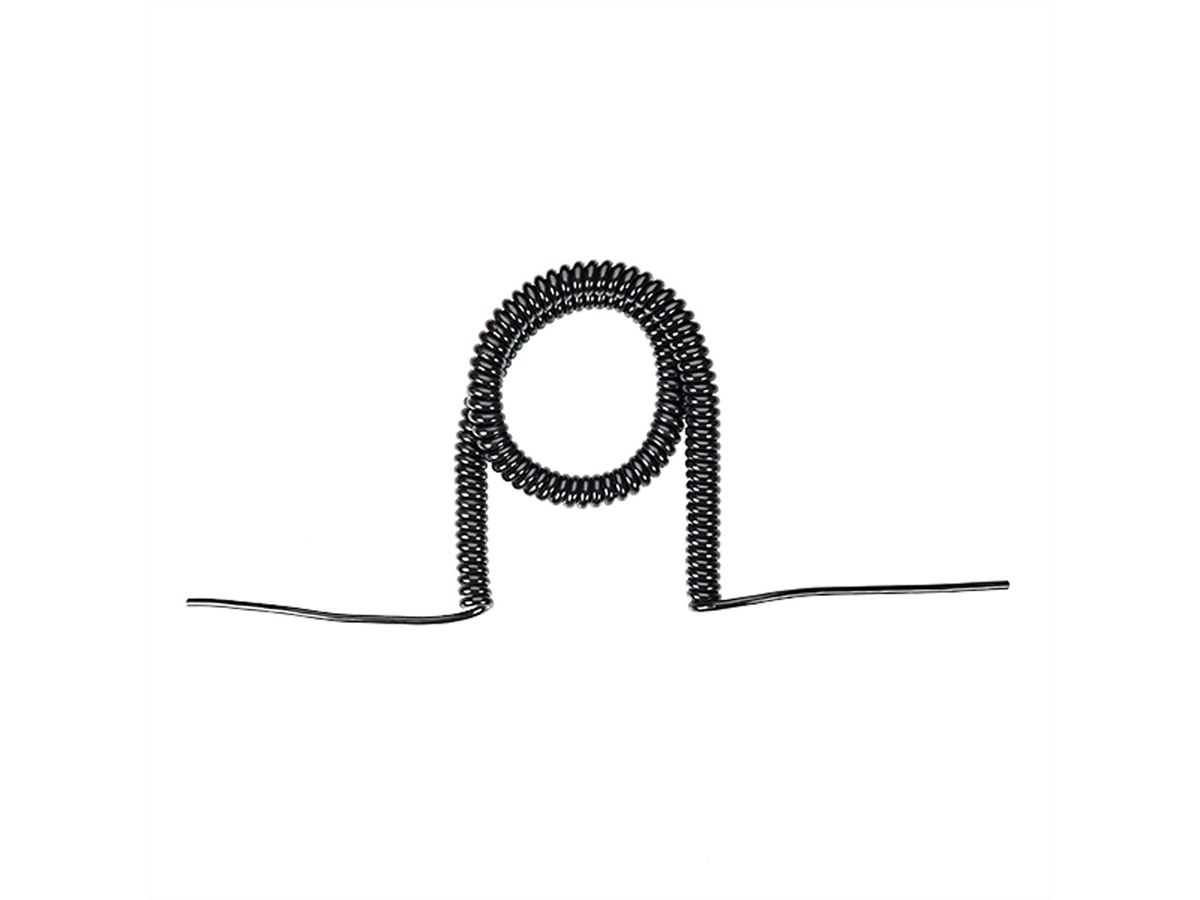 BACHMANN Spiraal kabel 3G1,5 zwart 1,5-7,5m , CS-YMH11Y-J