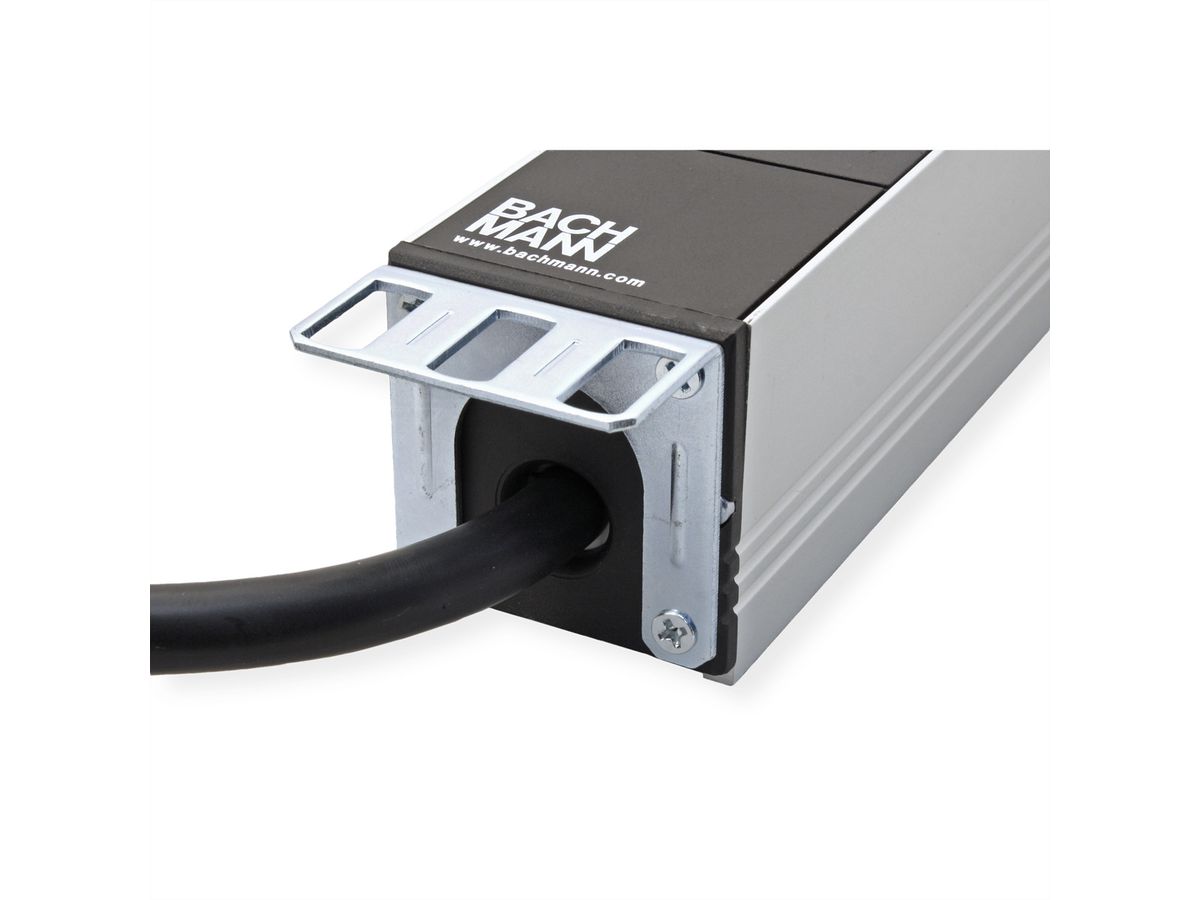 BACHMANN IT PDU ALU 1U 24x C13 3x C19 plug CEE L+N+PE 16A blue