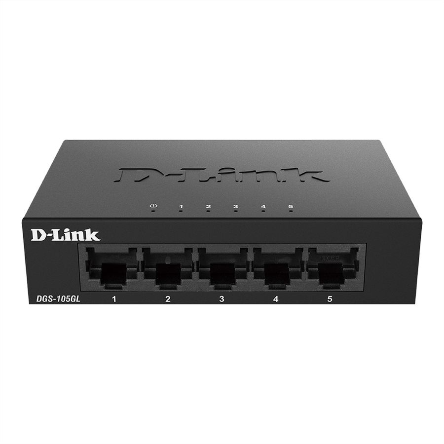 D-Link DGS-105GL/E 5-Poorts Gigabit Switch Light , Layer2 zonder IGMP