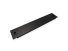 19" Blank Panel, Snap-in, 2U, Metal, RAL 9005 black