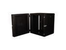 ROLINE 19-inch wandbehuizing Pro 12 U , 600x600 BxD tweedelig draaibaar zwart