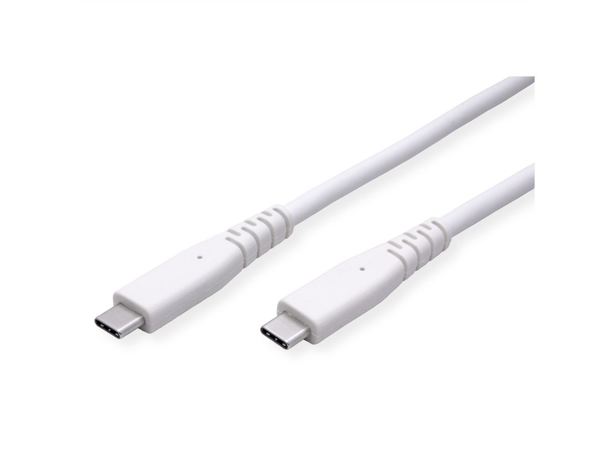 VALUE kabel kompatibel USB3.2 Gen2, met PD (Power Delivery) 20V5A, Emark, C-C, M/M, wit, 3 m