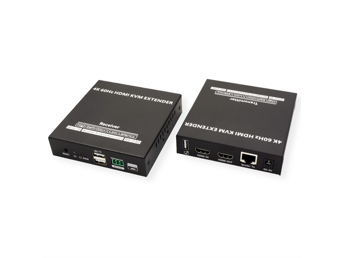 VALUE KVM Extender over Cat. 6/6A, HDMI, 4K@60Hz, max. 120m