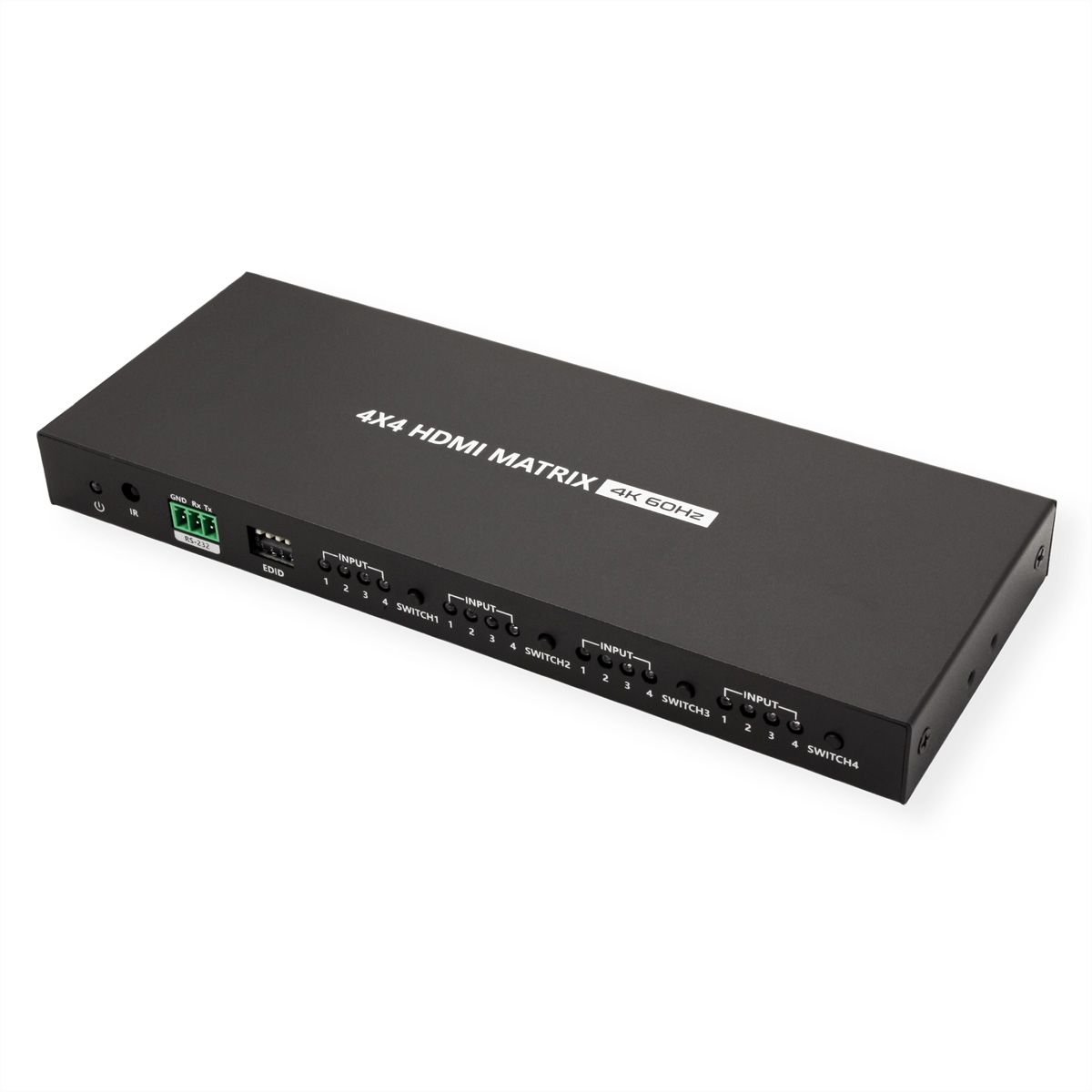 VALUE HDMI Matrix Switch, 4x4, 4K60Hz, with remote control