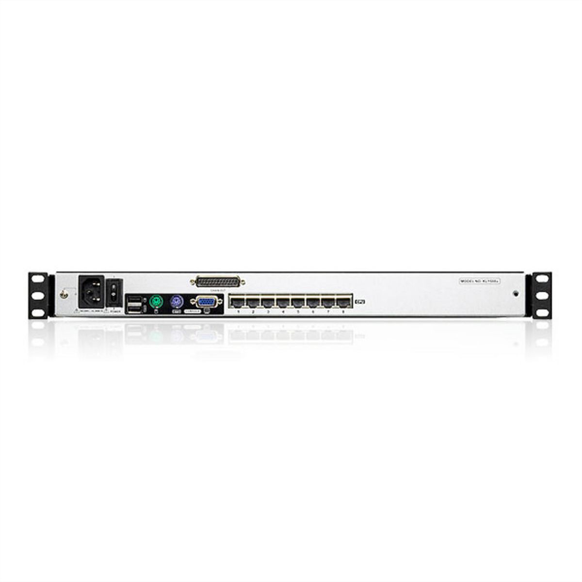 ATEN KL1508AN KVM-Switch, 48cm TFT, VGA, PS/2-USB over cat 5, 8 Port, CH-Layout