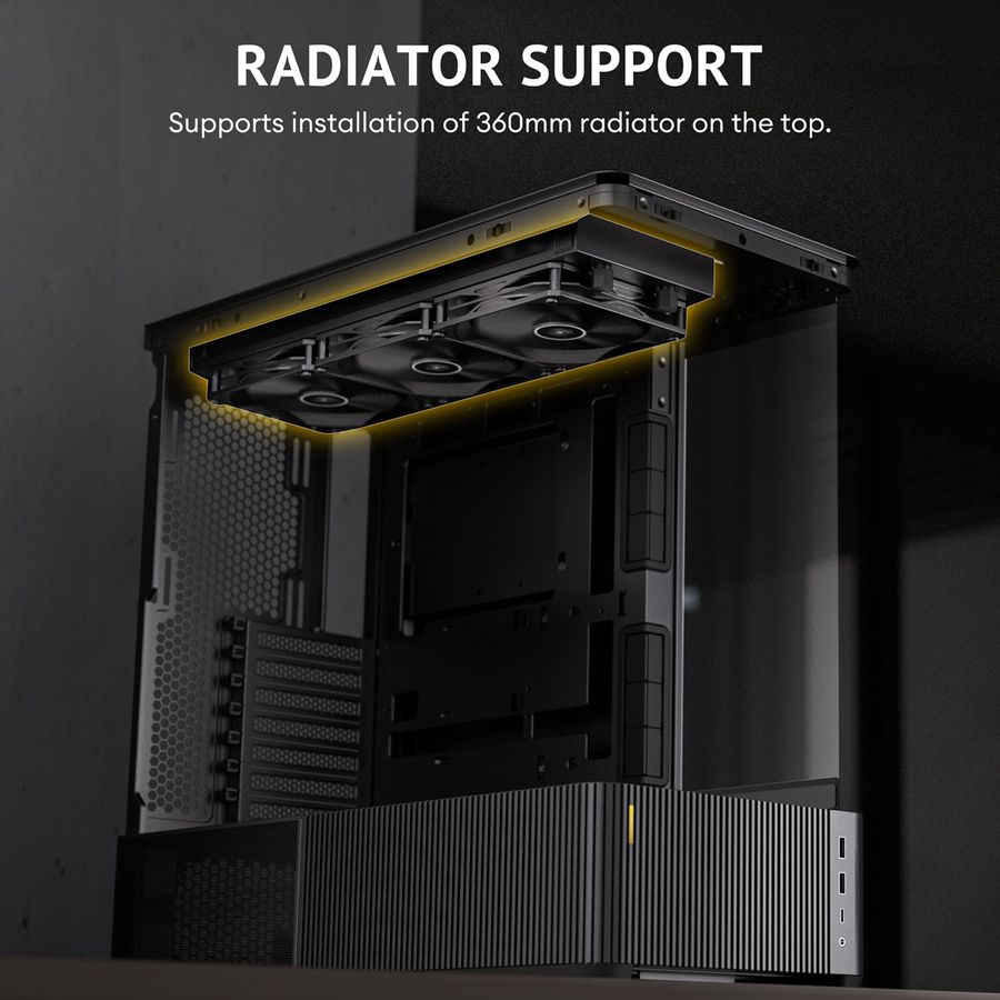 ANTEC Constellation C6 Curve Air PC Gehäuse ATX Midi Tower, schwarz